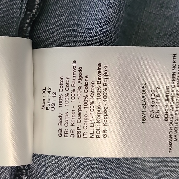 BENCH RARE Denim Jacket/Overcoat - Picture 8 of 8